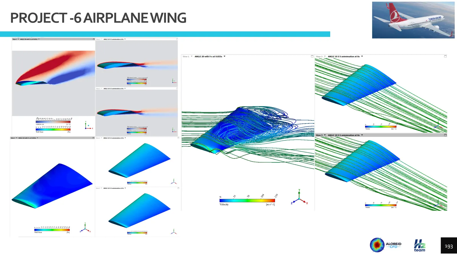 Result slide for project 6, airplane wing