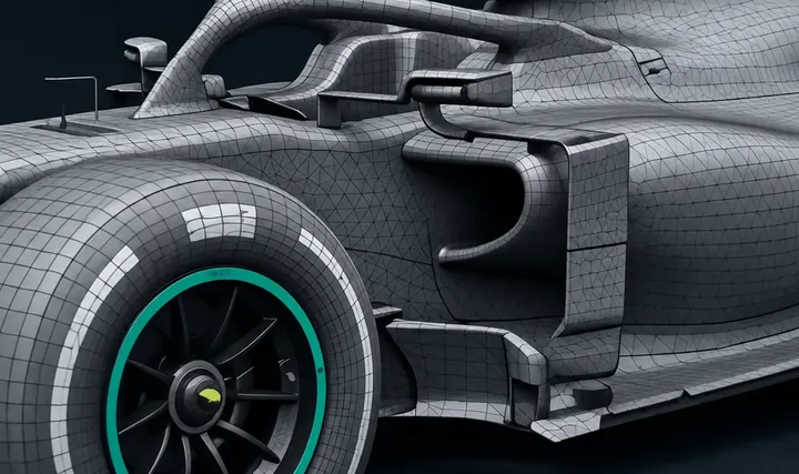 Surface mesh on the car